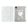 Diseño de corazón de lunares es adecuado para funda protectora de tableta iPad MINI Plegado en Y 10/9/8ª generación pro con ranura para lápiz air6 diseño simple