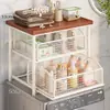 Estante de almacenamiento de cajones montado en la parte superior, organizador universal de varios niveles para lavadoras y refrigeradores, una solución de almacenamiento pequeña y práctica para escritorios