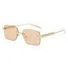 Nuevas Gafas de Sol Cuadradas Sin Marco de Metal para Hombre y Mujer Anti-UV Gafas de Sol de Moda Transfronterizas Gafas de Sol de Alta Gama
