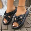Zapatos de moda y populares famosos en internet, sandalias de mujer estilo Chanel, pantuflas planas para mujer, adecuadas para usar al aire libre, con suela blanda y ultra cómodas para el verano.