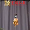 Cadena para Teléfono Gato de Cola Larga Sándalo Amarillo, Colgante Gato Lindo Yiming Xianyuan, Adorno Creativo Llavero de Coche