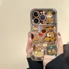 Gatito Divertido Adecuado para Funda de Teléfono Móvil Apple 16Promax Nuevo 15Promax Dibujos Animados 14Plus Galvanizado 13