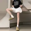 Pantalones Cortos de Verano para Mujer de Cintura Alta Ajustados de Corte A, Pantalones Bombachos Versátiles
