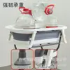 Bañera Plegable para Bebé sin Necesidad de Agacharse, Bañera para Bebé con Soporte de Marco de Hierro Elevado, Bañera para Bebé Recién Nacido para Bañar