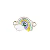 Al por mayor Versión Coreana Creativo Colgante Individual Patrón Arcoíris Gota de Aceite Aleación Collar Pulsera Joyería Accesorios DIY Colgante Pequeño
