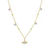 Colgante de collar de luciérnaga bañado en oro de diseño propio, cadena para la clavícula, accesorios versátiles, joyería al por mayor, diseño de nicho
