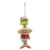 2025 Monstruo Grinch de Pelo Verde Acrílico Plano Colgante Navideño de Vacaciones Lindo Monstruo Verde Decoraciones Colgante