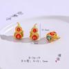 Colgante de collar con forma de calabaza de loto, de oro de arena vietnamita que no se decolora desde hace mucho tiempo, con accesorios de bricolaje, buena suerte, estilo antiguo, para hombres y mujeres.