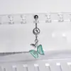 Clavo de Ombligo de Mariposa Nuevo Color Papel de Concha Anillo de Ombligo Venta Caliente Transfronteriza Fabricante Directo de Joyería para Piercing Amazon