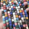 Cuentas Sueltas de Piedra Volcánica de Colores Cilíndricas para Aromaterapia con Aceites Esenciales Piedra Volcánica de Forma Irregular Cuentas Hechas a Mano Accesorios para Joyería DIY