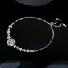 Plata de Ley S925 Diamante Mosan Redondo Bolso Estrella Luna Pulsera Pulsera de Lujo Ligero de Alta Calidad Joyería Transfronteriza Europea y Americana Venta al por Mayor