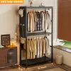 Perchero combinado de armario abierto, uso doméstico de metal con cajones, perchero colgante para vestidor, perchero de pie para vestidor