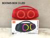 Novo BOOMS BOX3 alto-falante Bluetooth sem fio grande Ares RGB subwoofer portátil estéreo portátil para áreas externas