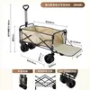 Carro de camping plegable remolque de camping carretilla de mano plegable para exteriores carrito de picnic carrito de puesto