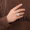 Mei Sa Nuevos Trendsetters de Calle Europeos y Americanos Escuadra de T Vertical Anillo de Amor Anillo con Forma de Corazón de Cobre Incrustado con Zirconia Personalizado Hip-Hop
