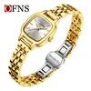 Reloj Cuadrado Impermeable Simple para Mujer Estilo Explosiones Transfronterizas OFNS Reloj de Cuarzo con Sentido Avanzado
