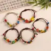 Pulsera trenzada artística étnica estilo chino nuevo de Jingdezhen para mujer, estilo antiguo, tendencia nacional, sensación de alta gama, ajustable, hecha a mano, finamente elaborada