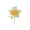 Elegante Simples para o Trabalho Elegante Alto Padrão Gola de Terno Broche de Joia com Zircônia Luxo Nicho Acessórios de Broche