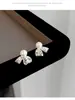 Brincos Elegantes de Renda com Laço e Pérolas para Mulheres 2026, Brincos Únicos e Bonitos de Alto Padrão Estilo Chanel
