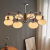 Lustre de tenda de circo designer, lustre de arte com listras e bolinhas em tecido vintage desgastado para quarto e sala de jantar, ferro