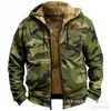 Sudadera con capucha de impresión 3D y digital con elementos multicolores transfronterizos, forro marrón, chaqueta de algodón