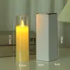 Vela Digital LED de Vidrio Simulado Luz de Llama Oscilante Romántica para el Hogar, Fiesta de Navidad, Accesorios de Ambiente, Adornos
