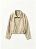 Ropa nueva de manga larga transfronteriza europea y americana para mujer, chaqueta versátil con cremallera para mujer, cuello camisero de AliExpress
