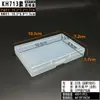 Caja Plana Rectangular Transparente para Accesorios de Pesca con Tornillo en Varios Tamaños, Caja Vacía para Dibujo, Pegatinas, Rompecabezas de Juguete para Niños, DIY