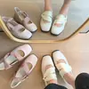 Bailarinas de Estilo Retro Francés para Mujer, Combina con Faldas, Suaves Zapatos Mary Jane de Verano Estilo Hada con Punta Cuadrada y Suela Suave