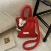 2025 Nuevo Bolso de Hombro de Felpa Suave y Ceroso Estilo Coreano Bolso de Axila Gran Capacidad Bolso Bandolera Estilo Occidental Bolso Tote para Viajes