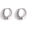 Moda Europea y Americana Sencillos de Alta Gama Pendientes de Acero de Titanio Acero Inoxidable Chapado en Oro de 18K Forma de Pera Roscados Goteo de Aceite Pendientes Pequeños para Mujeres
