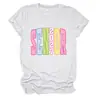 Amazon eBay sitio independiente casual cómodo elegante mujer mayor 2027 camiseta de manga corta con cuello redondo a rayas
