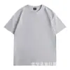 Camiseta 180g 100% Algodão para Homem, Versátil de Verão Casual Pesada Manga Curta Lisa Branca Caimento Solto Camiseta Base Top