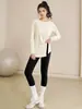 Top de Yoga para Mulheres 2026 Primavera/Outono Novo Estilo Elegante Que Valoriza a Figura Fitness Corrida Treinamento Roupa Esportiva Conjunto de Duas Peças