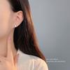 Ganjia S999 plata pura estilo coreano trébol hebilla de oreja para mujer elegantes mini pendientes simples anillo de hueso de oreja pendientes generación cabello