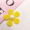 Flor de Cinco Pétalos de Perla Tela de Fieltro Relieve Ultrasónico DIY Accesorios Hechos a Mano para Zapatos y Sombreros Pinzas para el Cabello de Niñas Adornos para el Cabello Accesorios para el Cabello