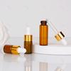 Frasco pequeno de óleo essencial marrom de 5ml frasco pequeno com conta-gotas de 10ml frasco para subembalagem de teste frasco de amostra pequena frasco com tubo de puxar