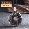 Collar con Colgante de Hebilla de la Paz de Obsidiana Hielo Signo del Zodíaco para Hombre Collar para Mujer Año del Zodíaco Tigre Colgante Patronus