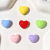 Accesorios de Resina de Color Sólido y Multicolor en Forma de Corazón Piezas para Joyería DIY Pendientes Tachuelas Charms para Zapatos Materiales para Fundas de Teléfono
