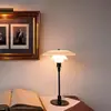 Lámpara de Mesa Danesa Vintage Bauhaus Creativa para Sala de Estar Estudio Dormitorio Estilo Francés Nórdico Mesita de Noche Arte Lámpara Decorativa de Vidrio