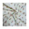 Tela de Gasa de Doble Capa Estampada Floral de 125g para Ropa de Bebé, Mantas Infantiles, Baberos, Ropa de Dormir y Ropa para el Hogar