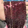 Venta Directa de Fábrica 3x4mm Aa Granate Rojo Natural Facetado Cuentas de Ábaco Semiacabadas para Pulsera DIY Collar Cuentas Espaciadoras