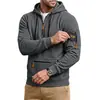 Roupas masculinas AliExpress transfronteiriças jaqueta com capuz de trabalho estilo americano resistente multi-bolsos plus size casual esportiva moletom de corte solto