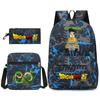 Amazon Novo Cartoon Dragon Ball Mochila Mochila Mochila Bolsa de Ombro Lápis Bolsa Conjunto de Três Peças