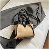 Bolso de Mano Pequeño Retro de Moda con Color Contrastante para Mujer 2025 Nuevo Bolso Balde Súper Popular de Gama Alta Bolso Bandolera de Ante