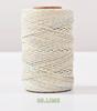 2mm fantasia core-wrapped algodão corda cor flor fio de algodão cor dot fio de algodão 100 metros macramê artesanal diy material corda