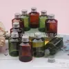 Frasco de Alumínio Marrom com Tampa, 50ml, Ombro Inclinado, Frasco para Isca de Pesca, Frasco para Loção, Frasco Transparente para Tônico, Frasco de Alumínio Verde Escuro para Óleo Essencial, 50ml