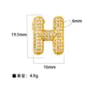 Xi Yin Transfronterizo Europa y América ins Moda Personalidad Hip Hop Colgante Perforado Cobre Microincrustado Circonita Colgante de Cobre de 26 Letras
