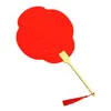 Leque Redondo Vermelho para Caligrafia, Leque de Papel em Branco DIY para Pintura, Caracteres de Bênção Escritos à Mão, Leque Estilo Chinês