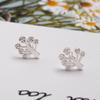 Coreano s925 Sterling Silver Agulha Temperamento Personalizado Simples Maple Leaf Bird Estudante All-match Brincos de Jóias de Orelha